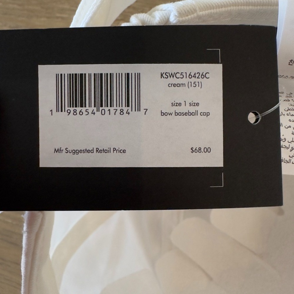 KATE SPADE New York Bow Baseball Cap-Preppy Designer Hat-White-NWT-MSRP $78 - Picture 4 of 16